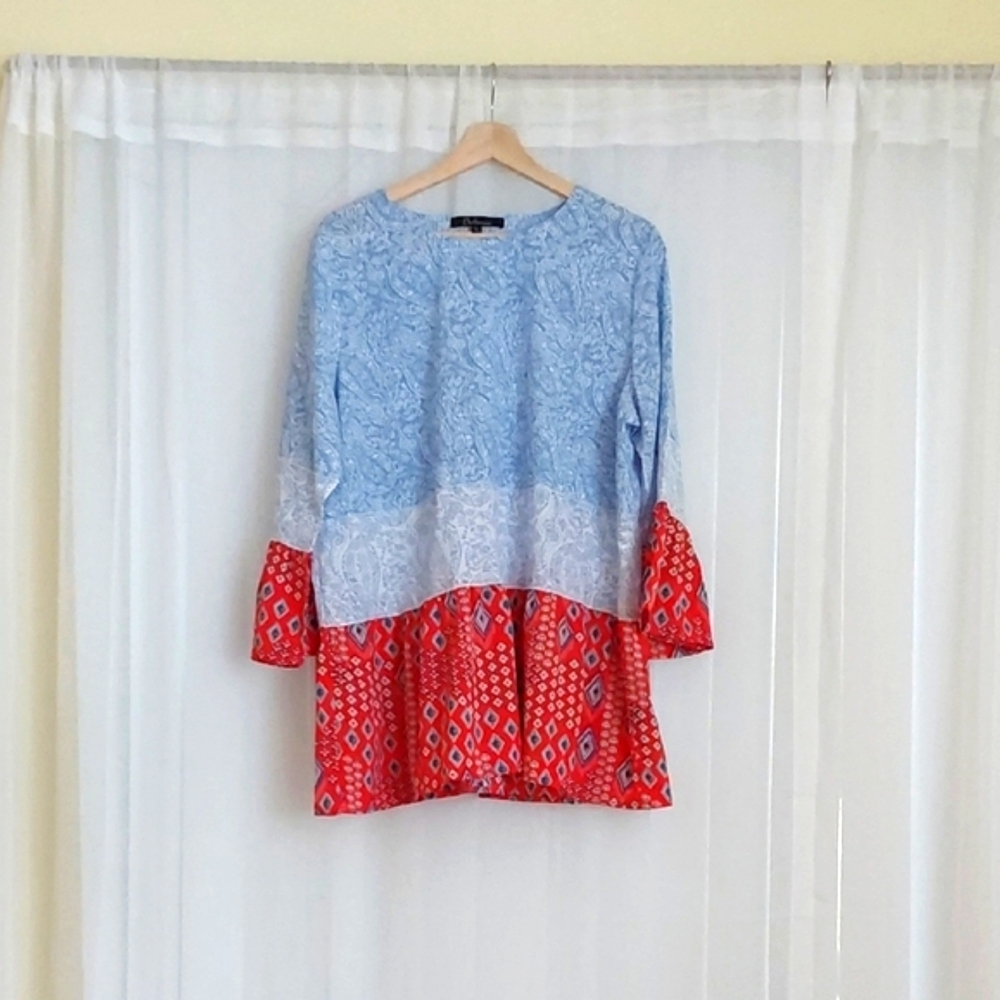 NWT Calessa Blouse with Ruffle Sleeves